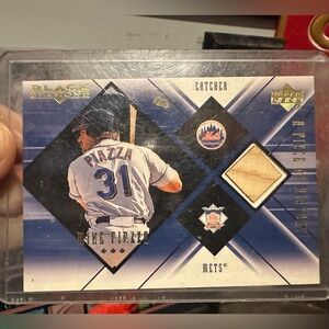 Mike Piazza Upper Deck Black Diamond A Piece of the Game Baseball Card